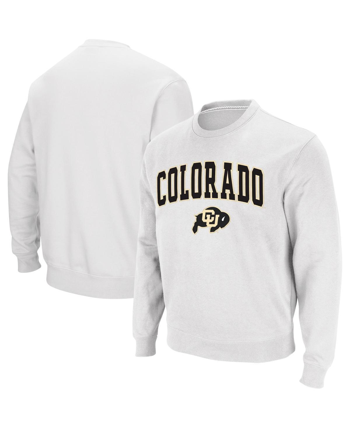 Mens Colosseum Charcoal Colorado Buffaloes Arch & Logo Crew Neck Sweatshirt Product Image