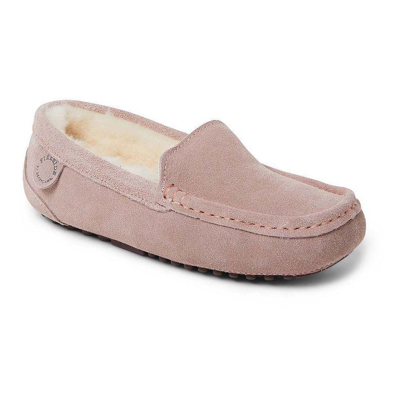 Fireside By Dearfoams Mel Wool-Lined Womens Moccasin Slippers Product Image