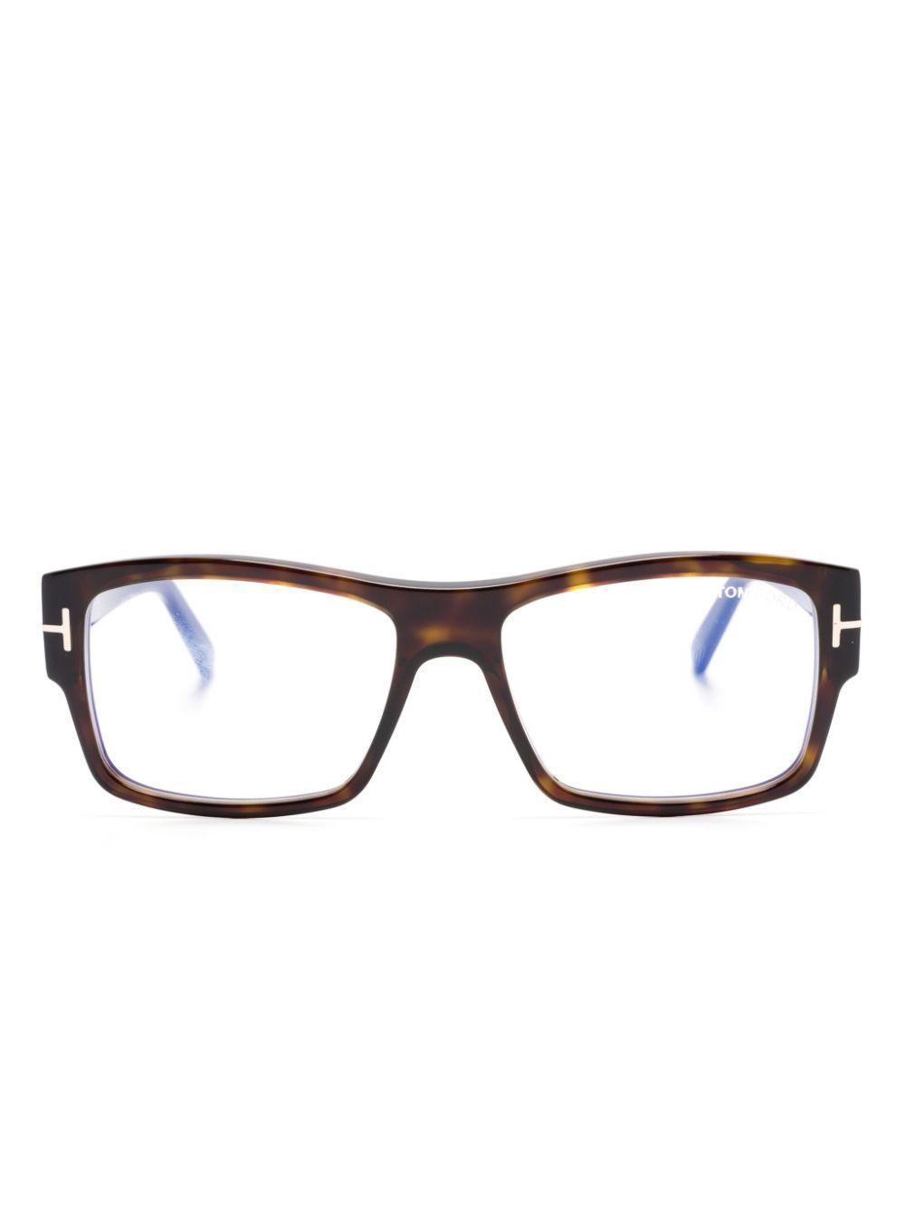 TOM FORD Square-frame Glasses In Brown Product Image