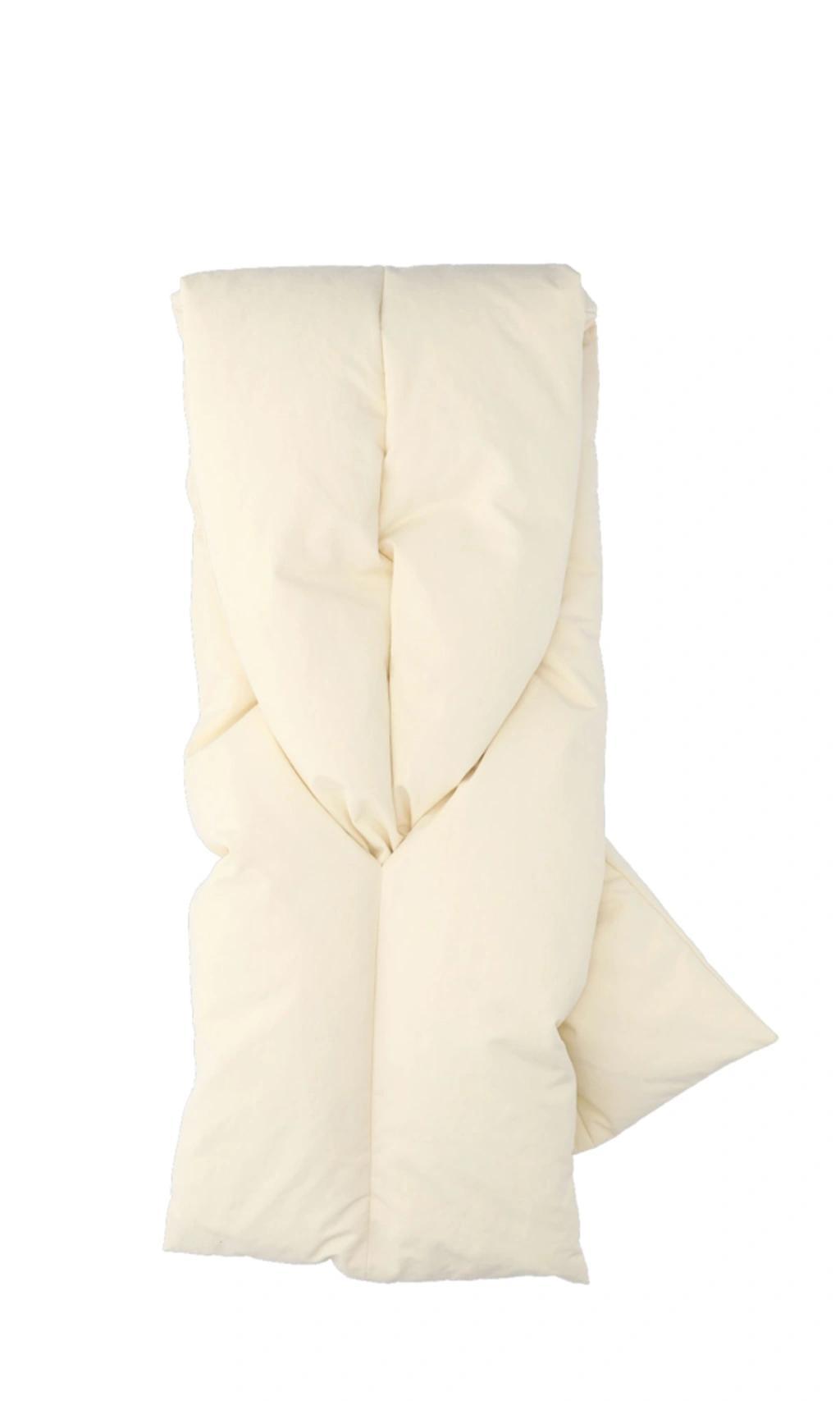 JIL SANDER Logo-patch Padded Nylon Scarf In Cream Product Image