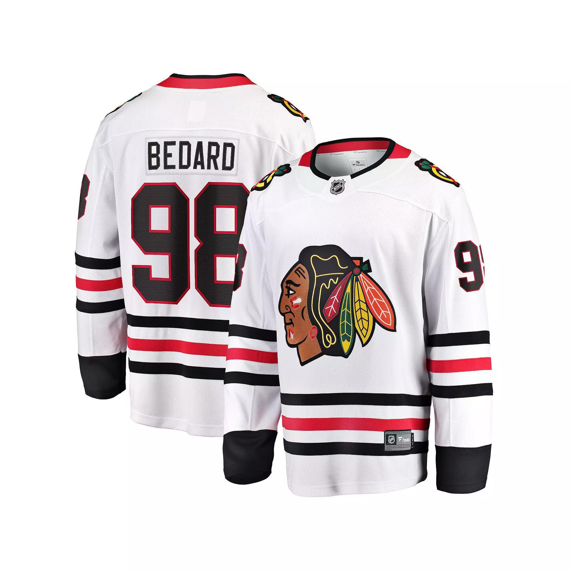 Men's Fanatics Connor Bedard White Chicago Blackhawks Away Premier Breakaway Player Jersey,  Product Image