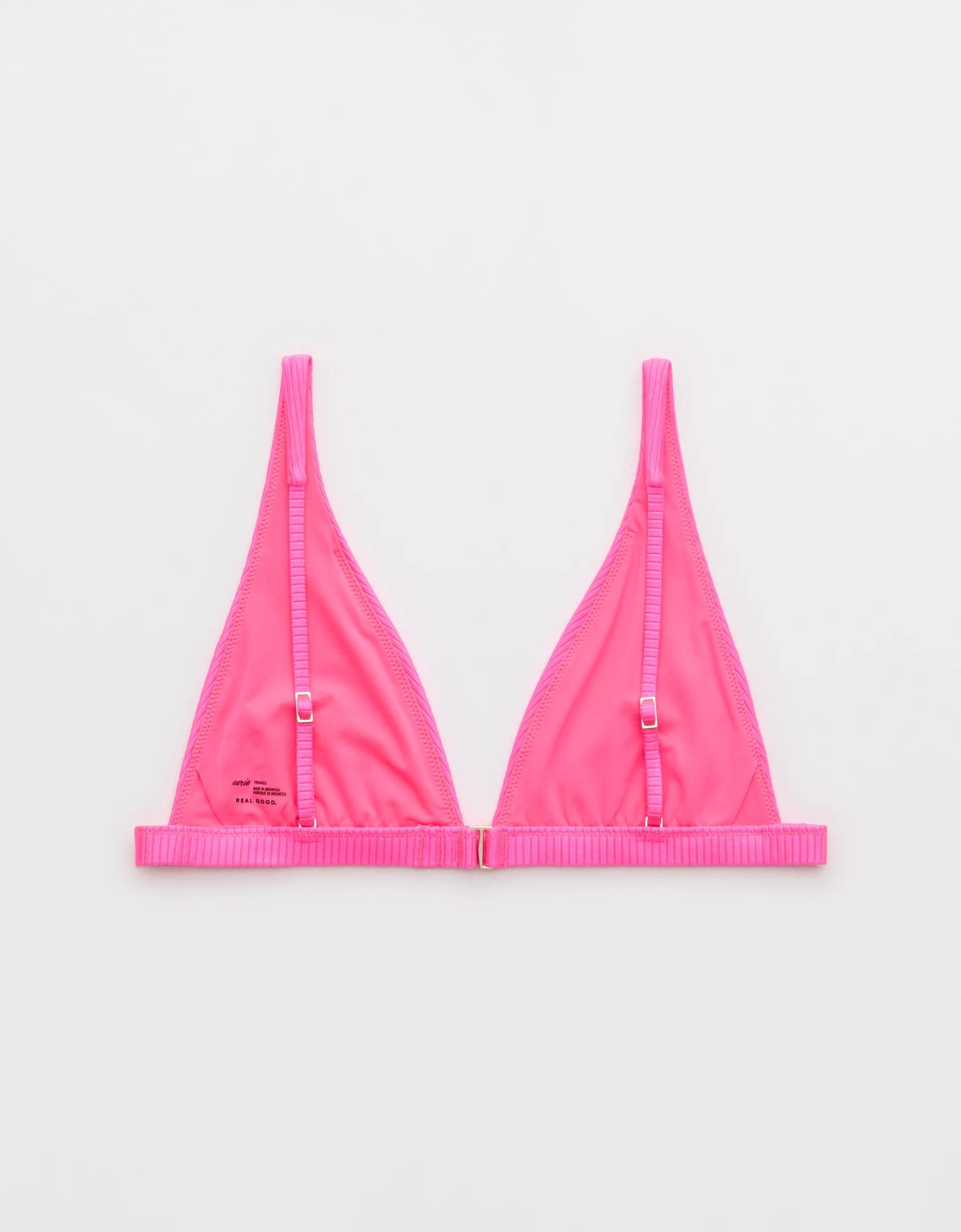 Aerie Shine Rib Plunge Bikini Top Product Image