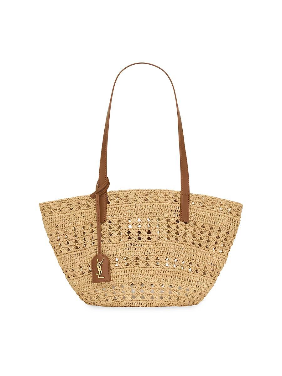 Womens Panier Small Shoulder Bag in Raffia Product Image