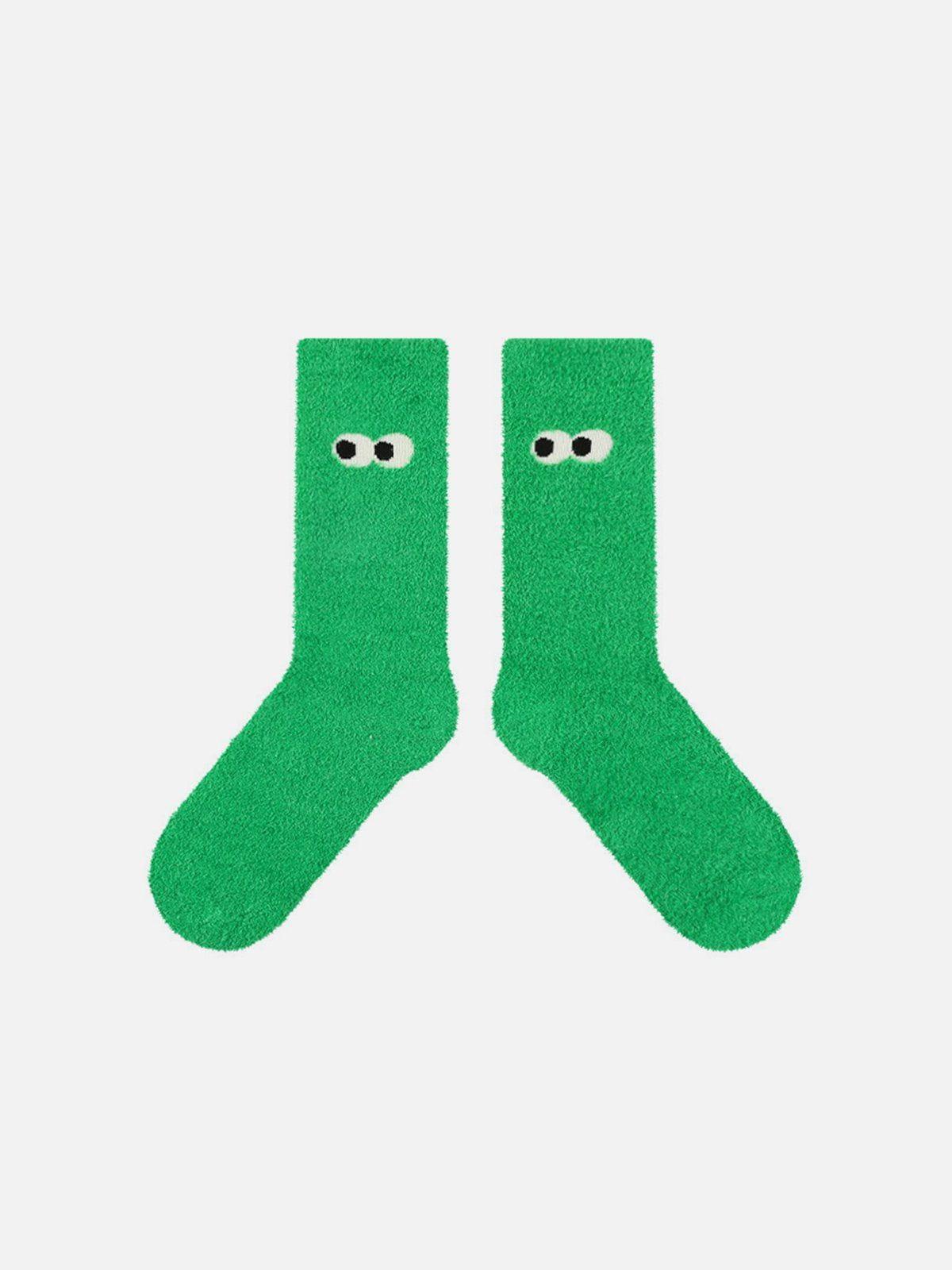 Plush Eye Mid-Calf Socks Product Image