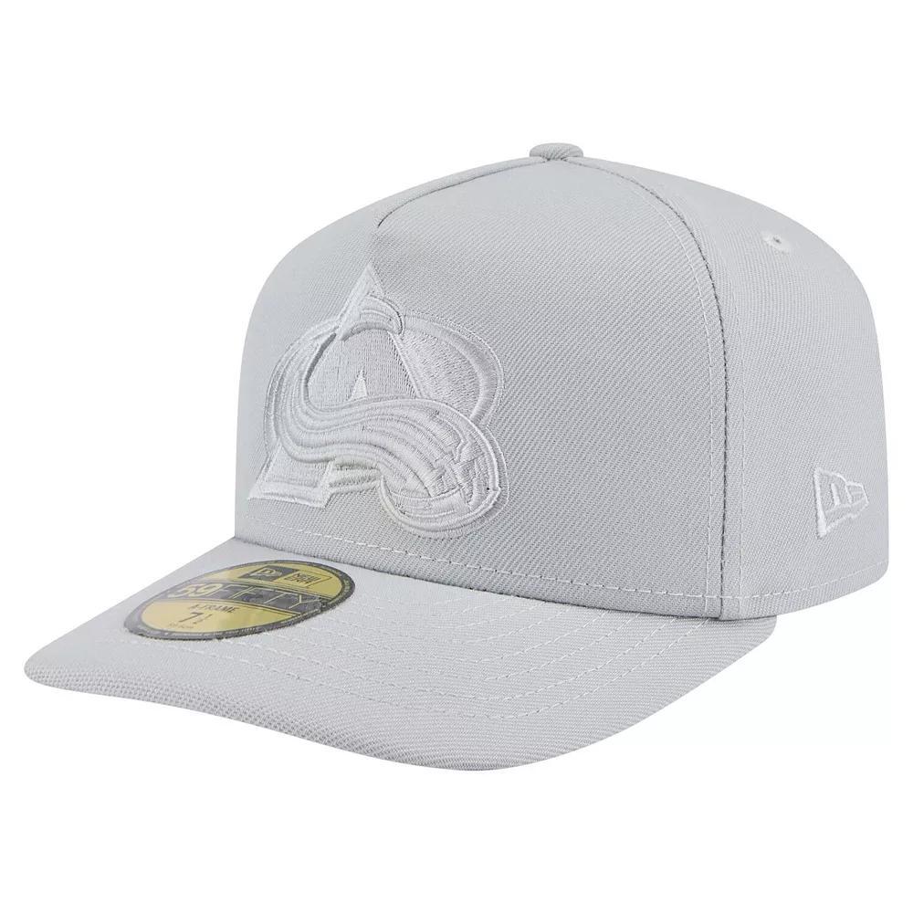 Men's New Era Gray Colorado Avalanche Color Pack A-Frame 59FIFTY Fitted Hat, Size: 7 3/4, Grey Product Image
