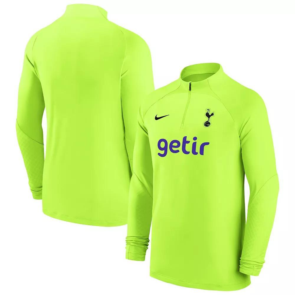 Men's Nike Yellow Tottenham Hotspur 2022/23 Strike Drill Performance Raglan Quarter-Zip Long Sleeve Top, Size: XL, Tot Yellow Product Image