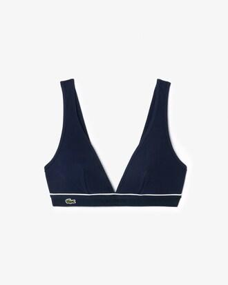 Ribbed Cotton Triangle Bralette Product Image