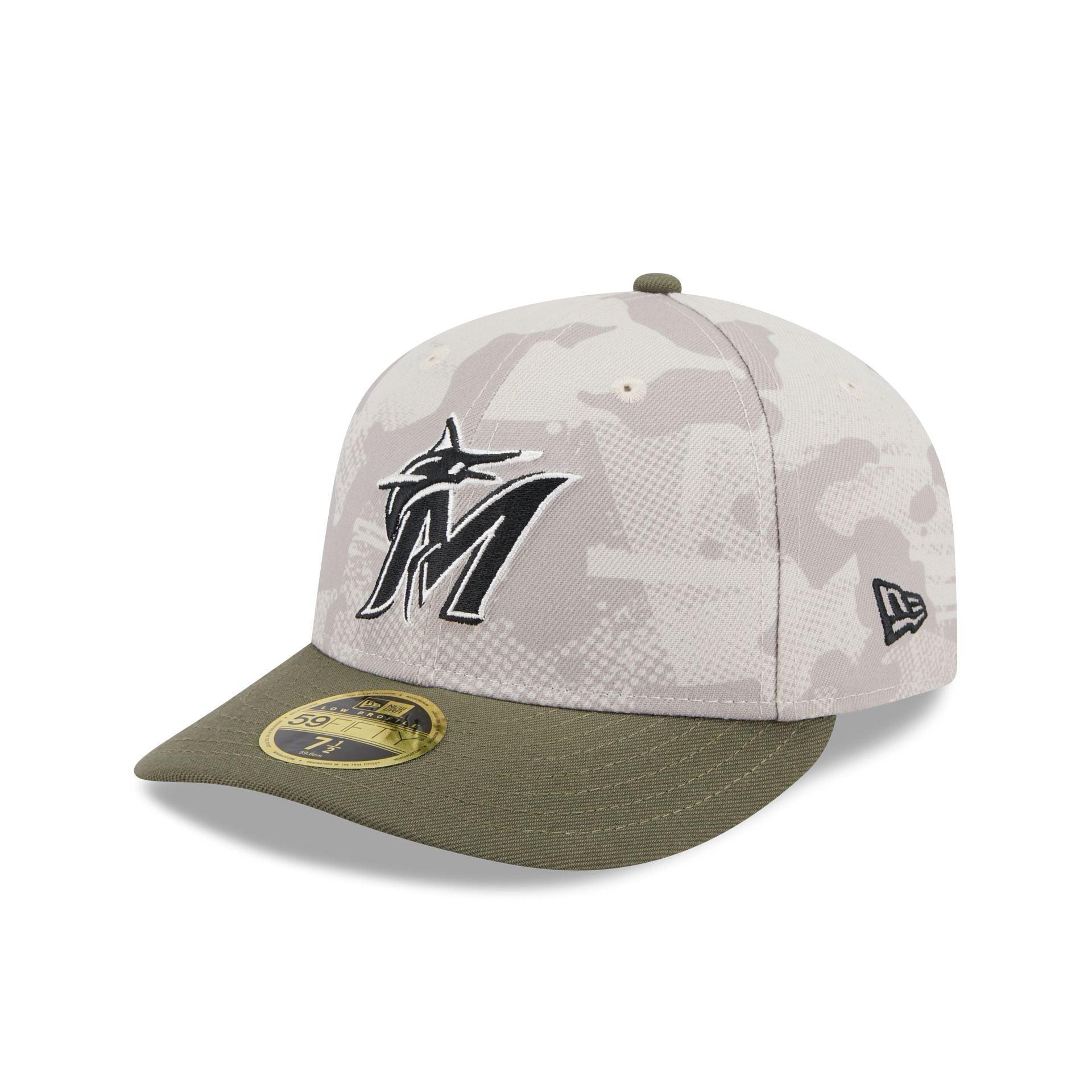 Miami Marlins Armed Forces Day 2025 Low Profile 59FIFTY Fitted Hat Male Product Image