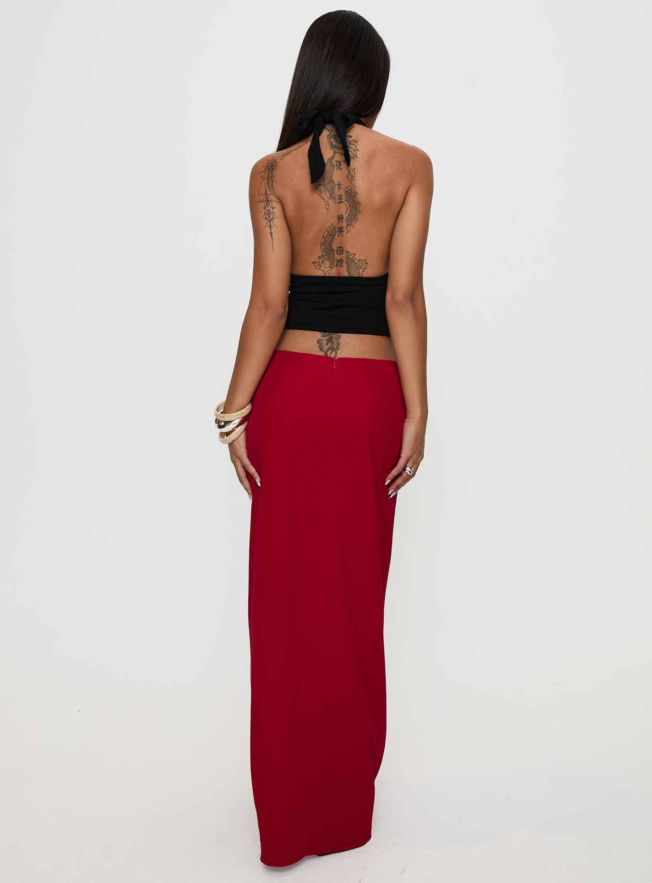 Devoted Maxi Skirt Red Product Image