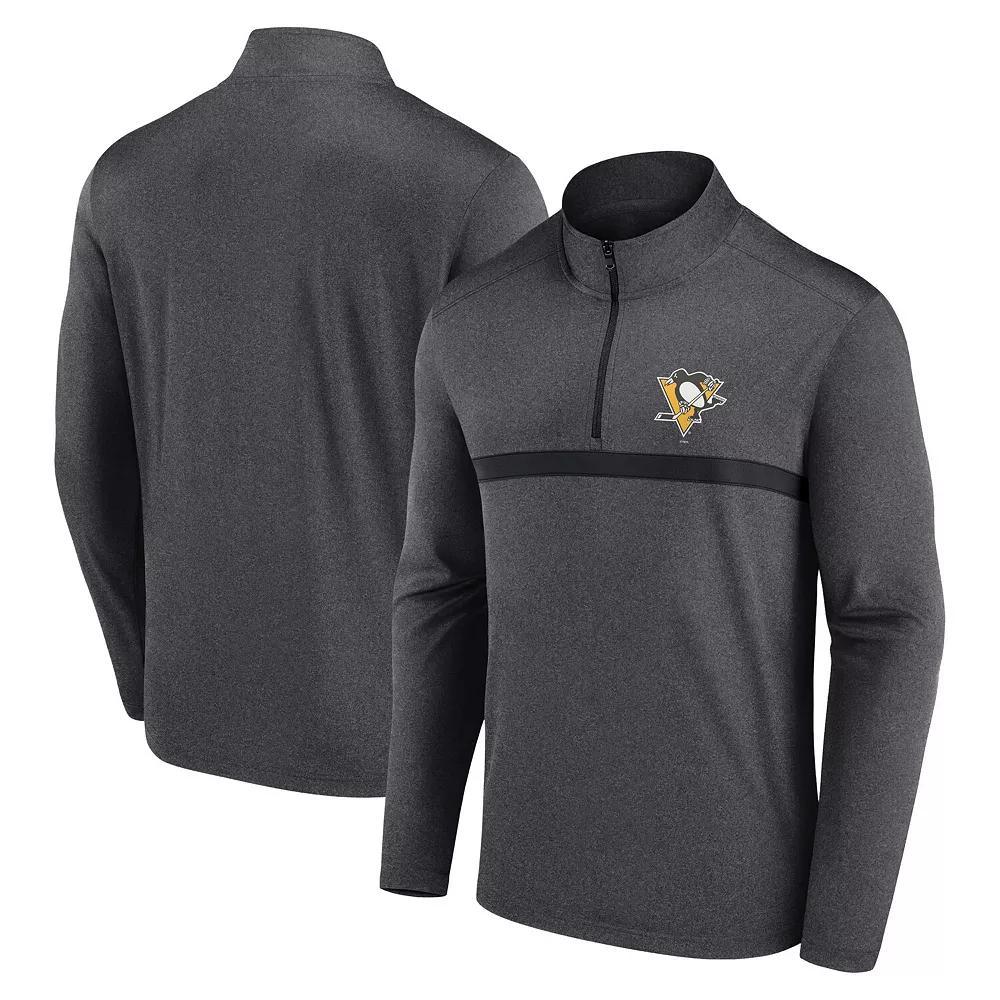 Men's Black Vegas Golden Knights Head-to-Head Raglan Quarter-Zip Top,  Product Image