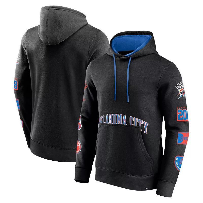 Men's Fanatics Black Oklahoma City Thunder Home Court Pullover Hoodie, Size: Large Product Image