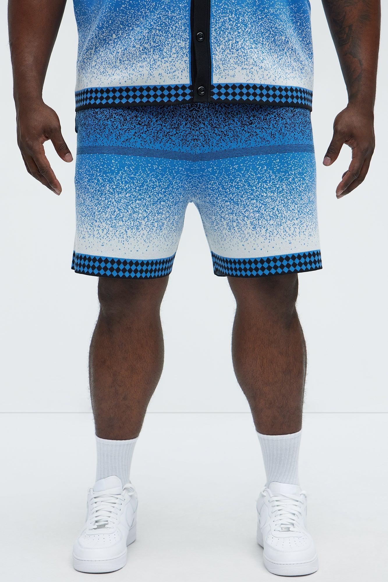 Day To Night Gradient Relaxed Knitted Shorts - Multi Color Product Image