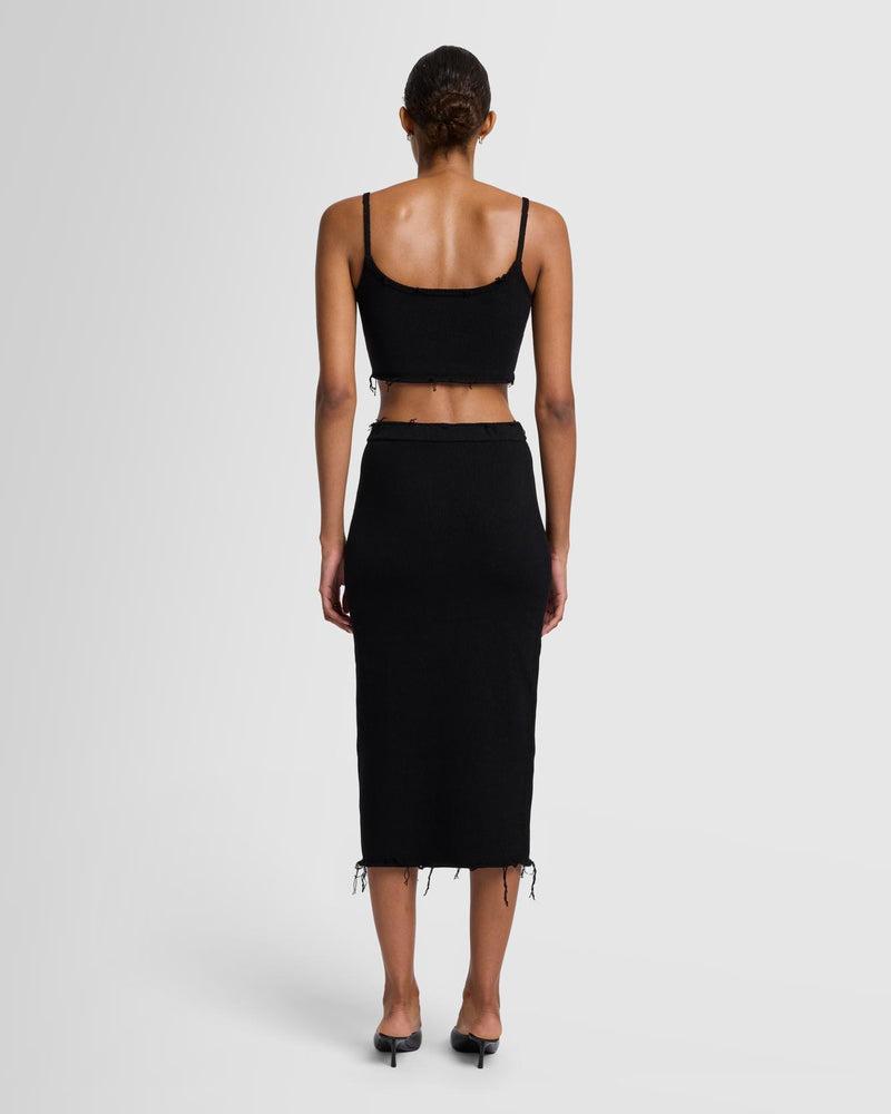 Distressed Knit Cropped Tank Product Image