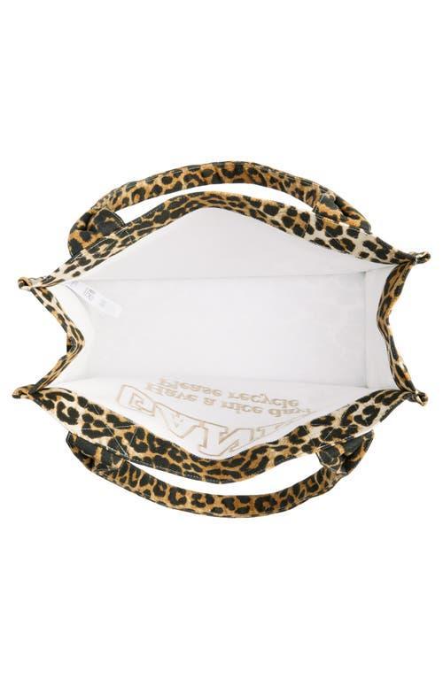 large leopard-print canvas tote bag Product Image