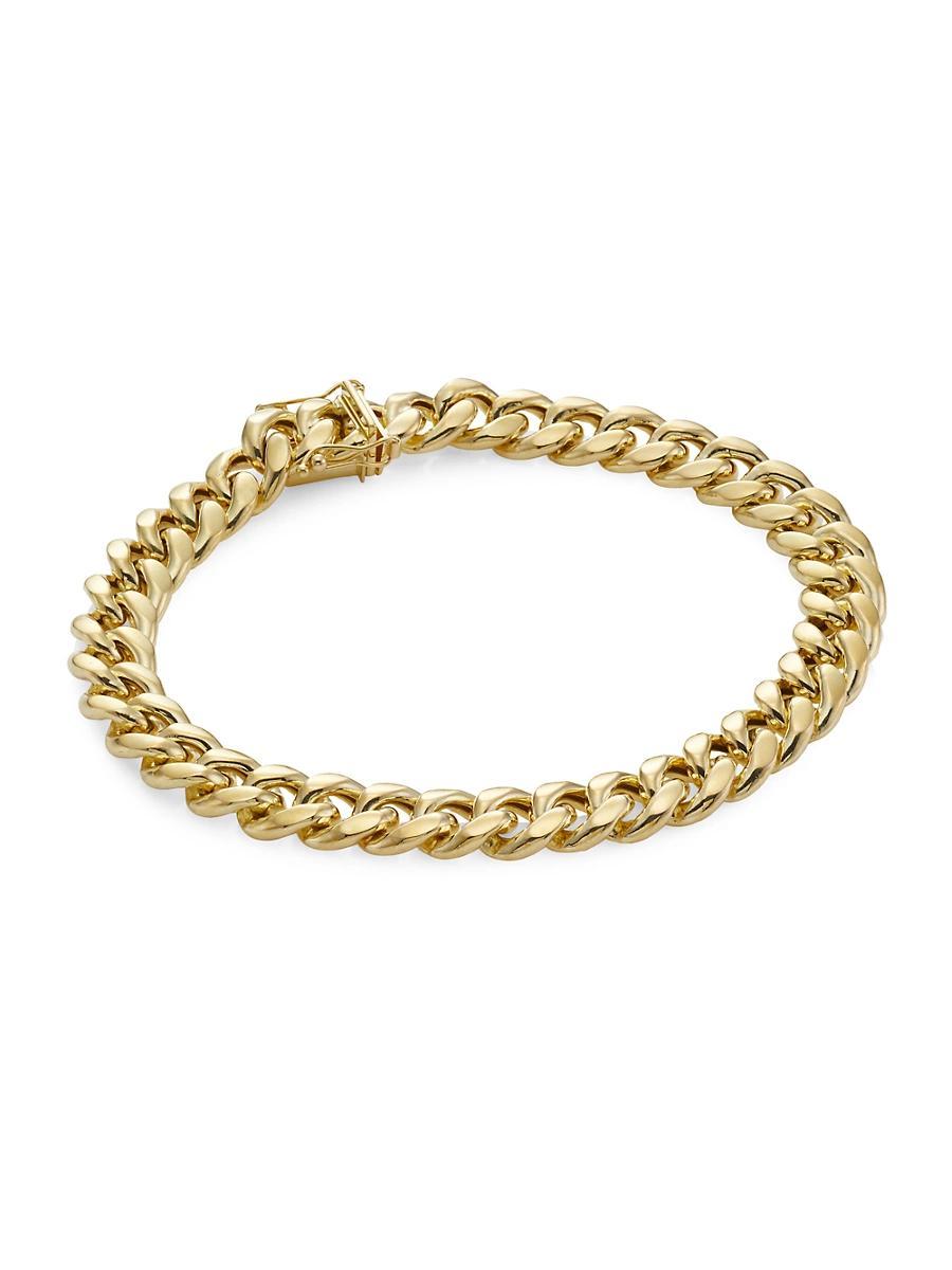 14K Yellow Gold Cuban Chain Bracelet Product Image