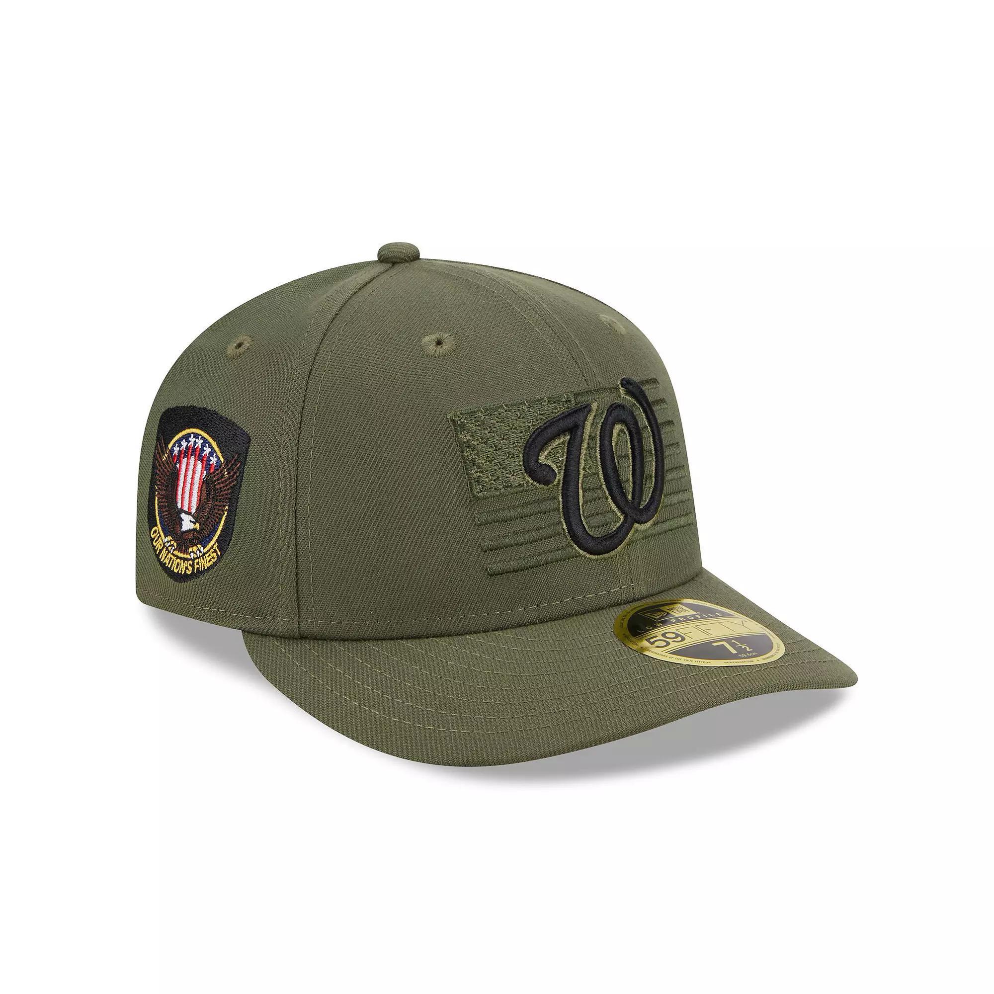 Men's New Era  Green Washington Nationals 2023 Armed Forces Day Low Profile 59FIFTY Fitted Hat, Size: 6 7/8 Product Image