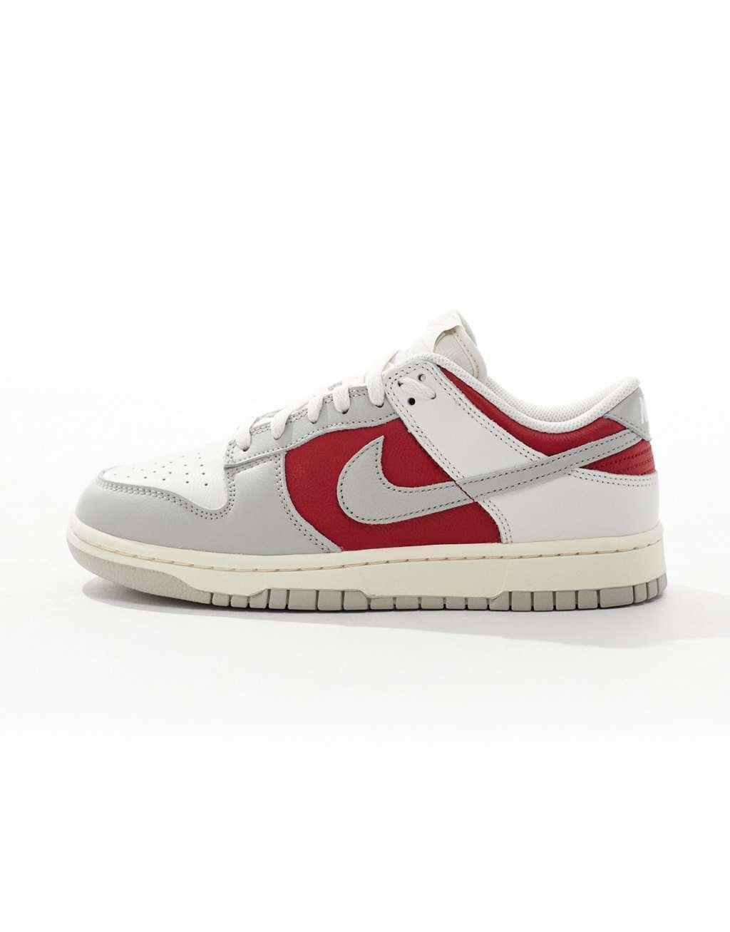 Nike Dunk Low Retro sneakers in off white and red Product Image