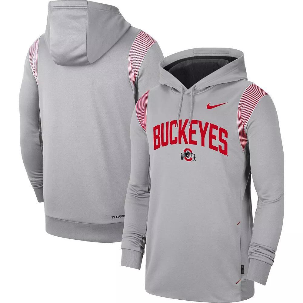 Men's Nike Gray Ohio State Buckeyes 2022 Game Day Sideline Performance Pullover Hoodie, Size: Medium, Grey Product Image
