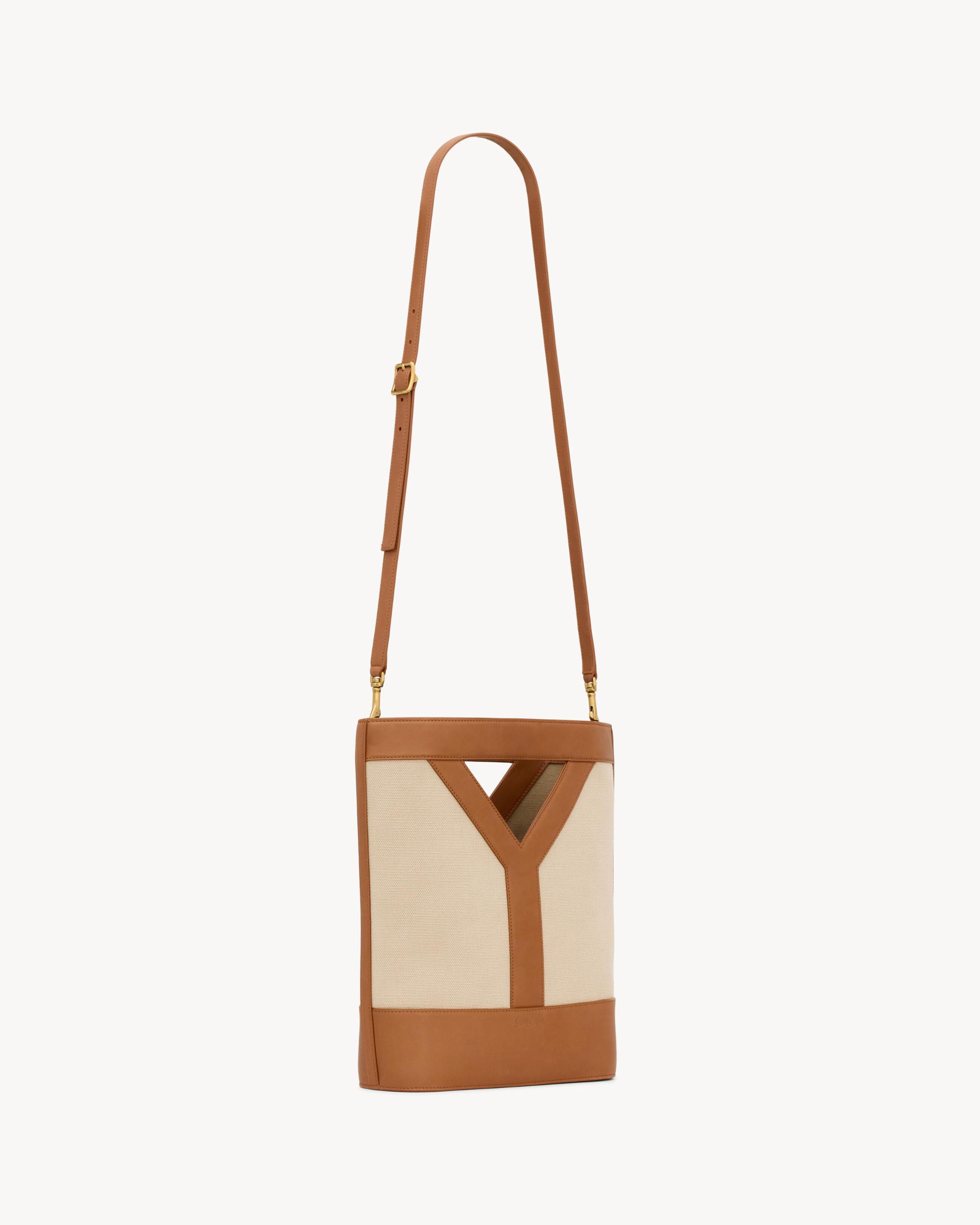 Y small bucket in canvas and leather Product Image