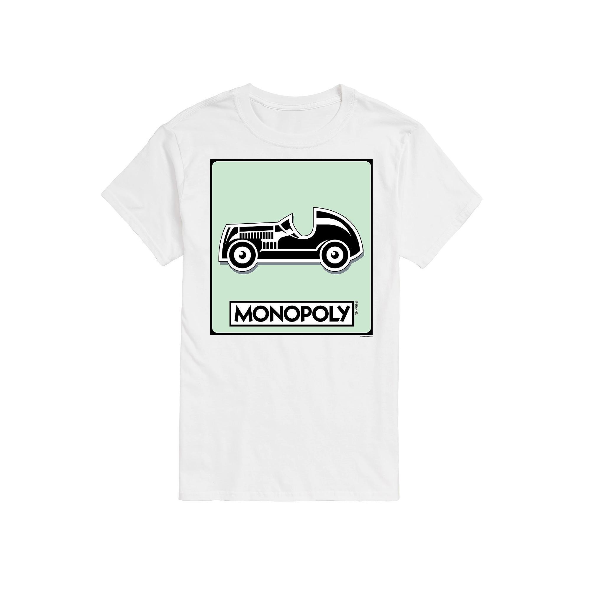 Men's Monopoly Car Game Token Graphic Tee, Size: Medium, Grey Product Image