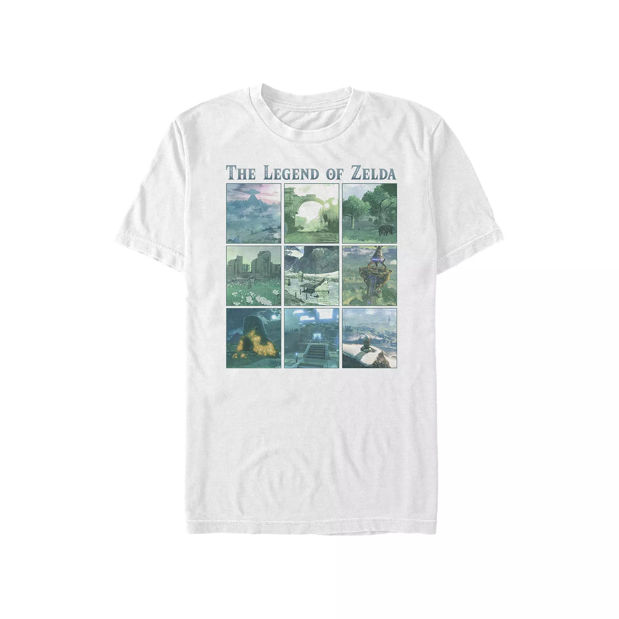 Men's Comfort Colors® The Legend Of Zelda Breath Of The Wild Locations Graphic Tee, Size: XXL, White Product Image