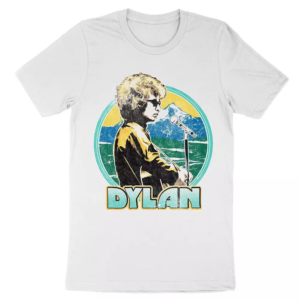 Men's Bob Dylan Cool Tee, Size: Large, White Product Image