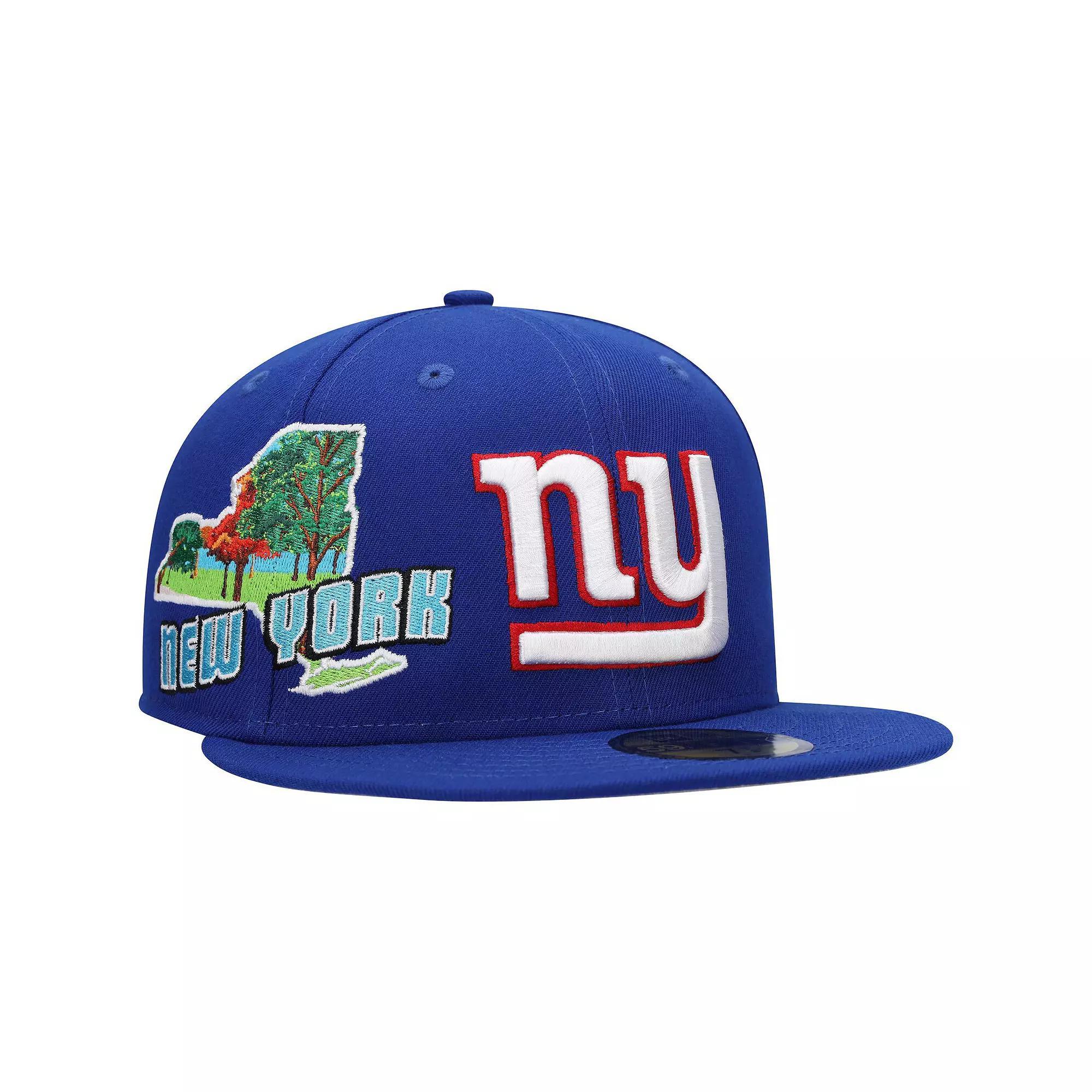 Men's New Era Royal New York Giants Stateview 59FIFTY Fitted Hat,  Product Image