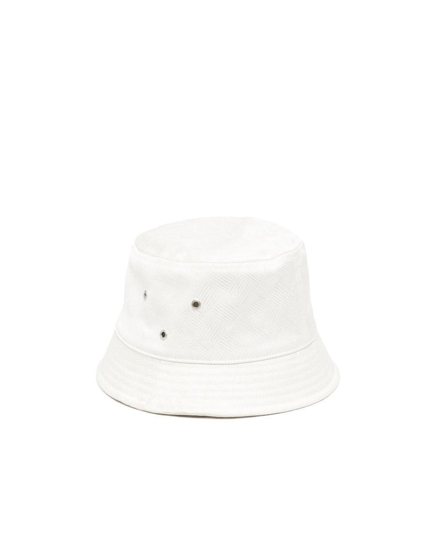 BOTTEGA VENETA Intreccio Jacquard Nylon Bucket Hat In White Product Image