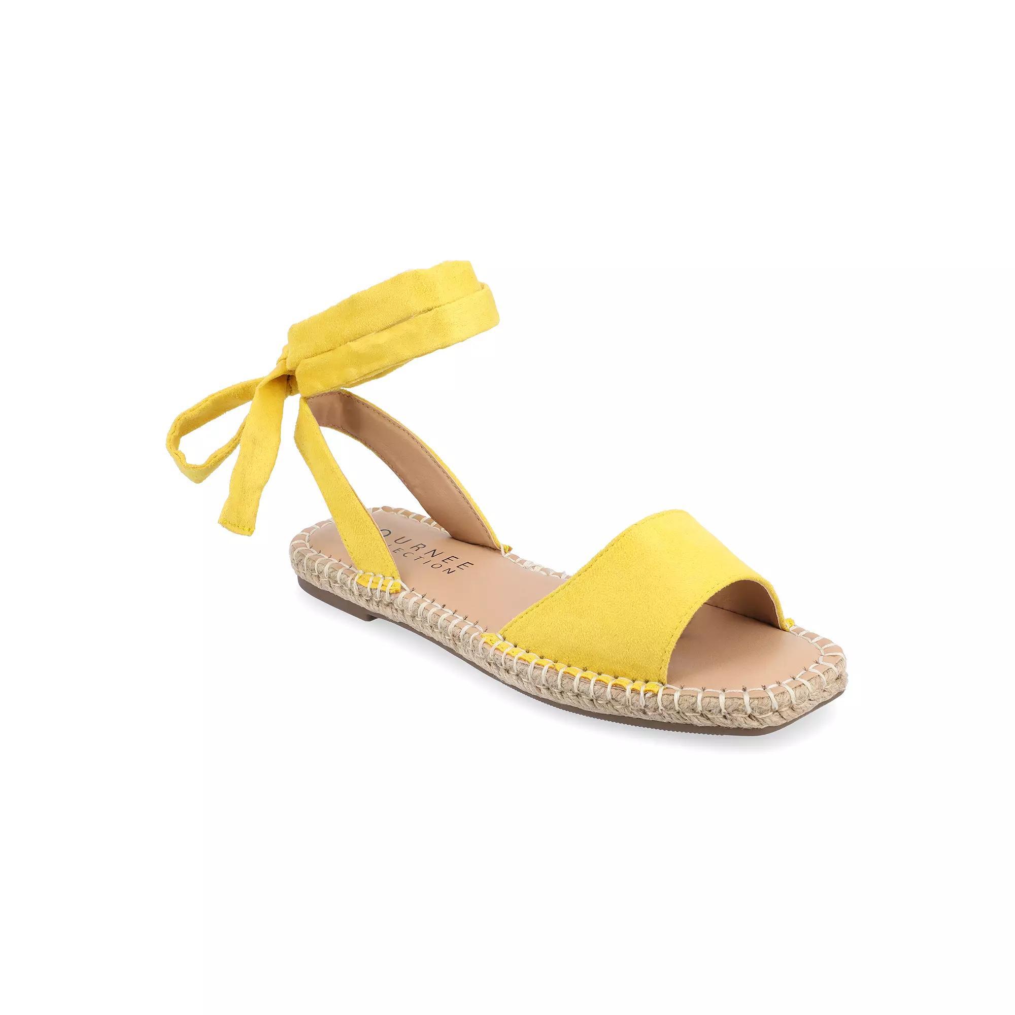 Journee Emelie Women's Espadrille Sandals, Size: 7 Wide, Yellow Product Image