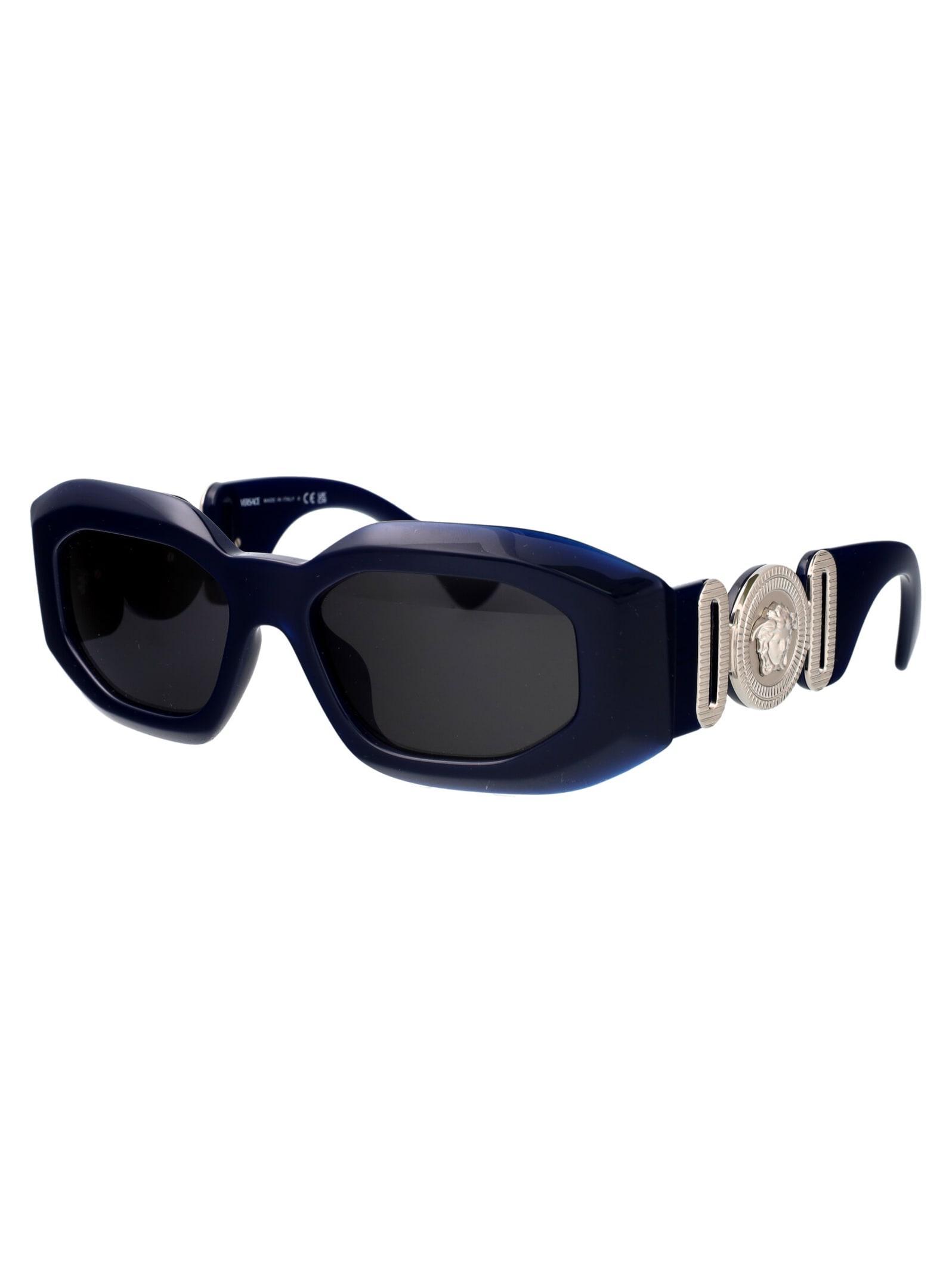 VERSACE Sunglasses In 512587 Transparent Blue Product Image