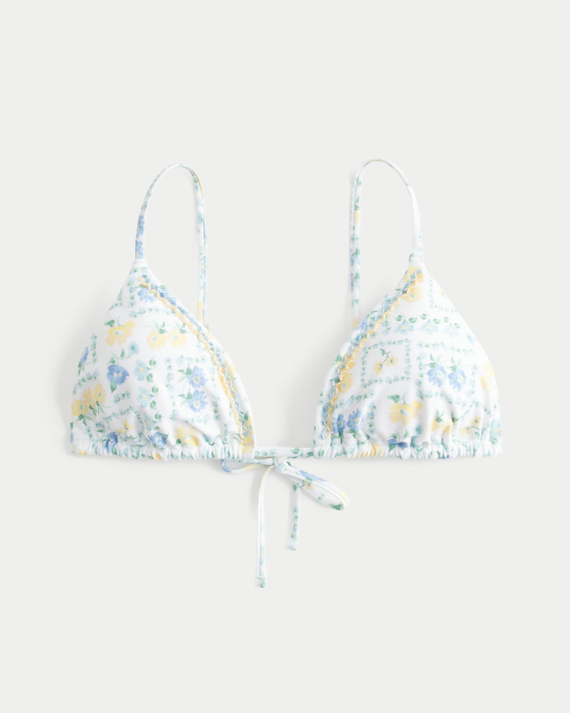 Embellished Triangle Bikini Top Product Image
