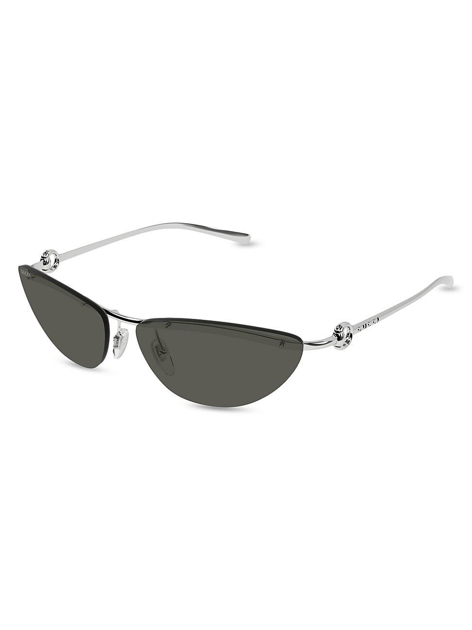 Womens Horsebit Top Bar 61MM Cat-Eye Sunglasses Product Image