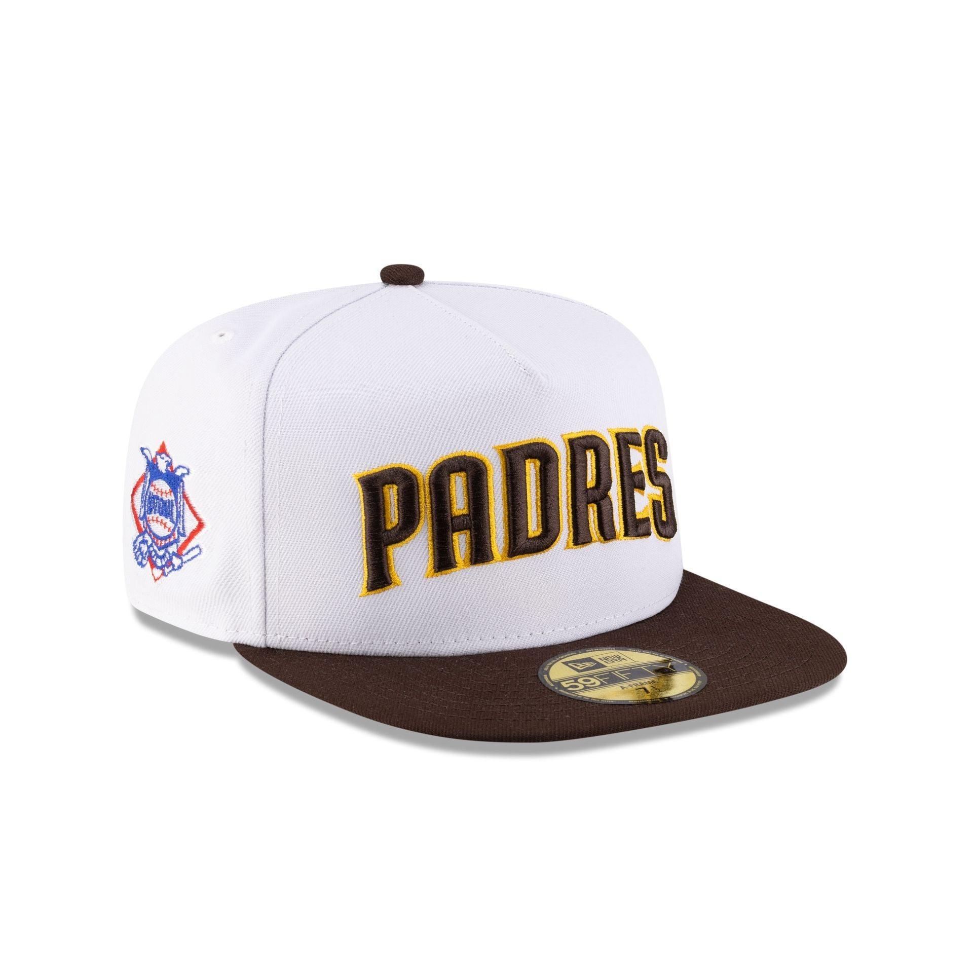 Just Caps League Sidepatch Optic White San Diego Padres 59FIFTY A-Frame Fitted Hat Male Product Image
