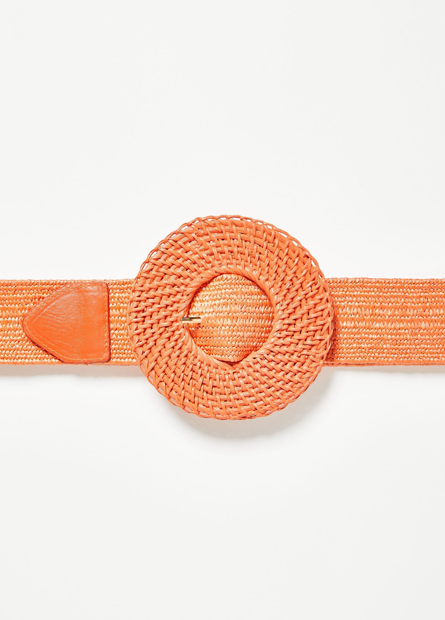 Raffia Buckle Stretch Belt Product Image