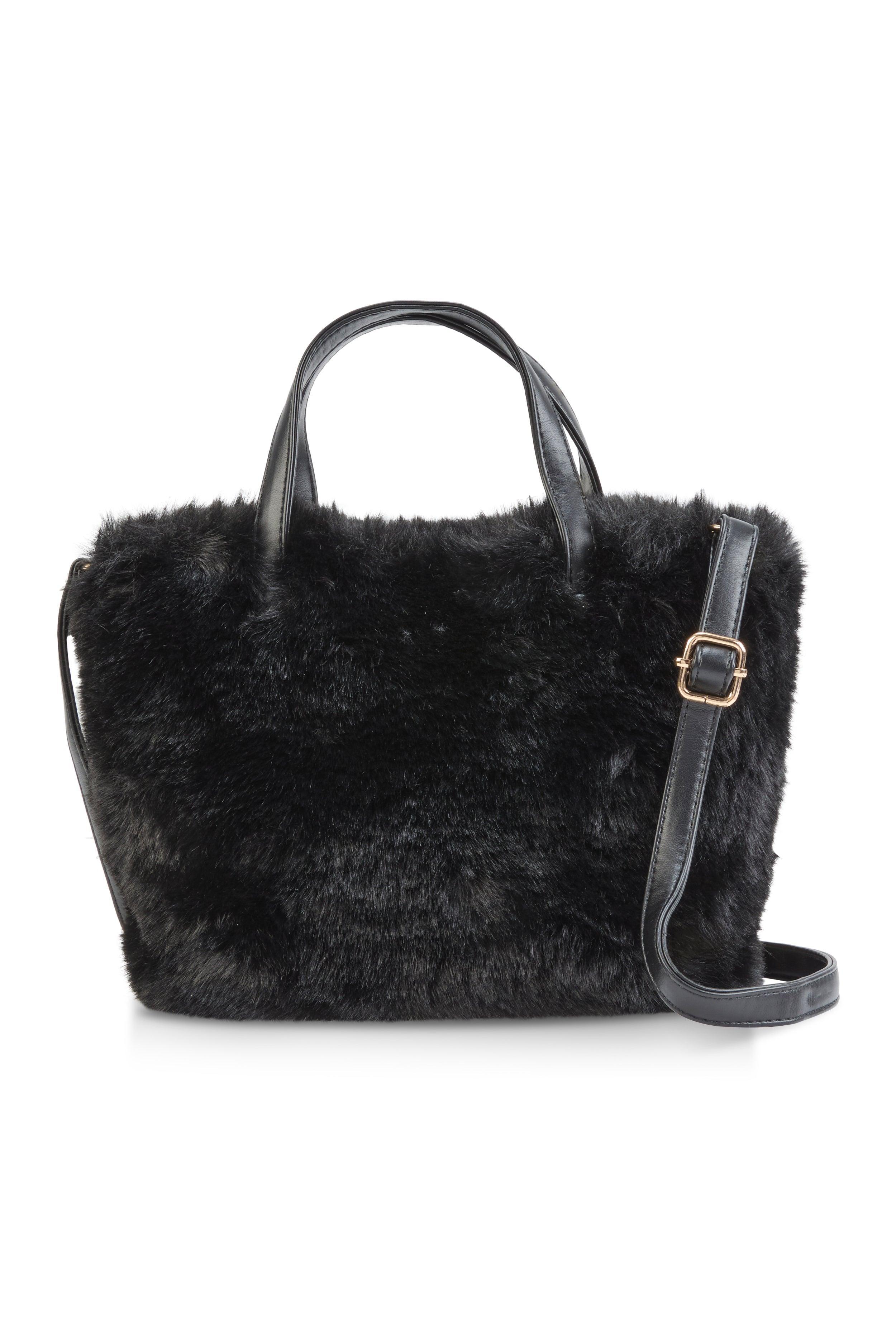 Womens Faux Fur Tote Bag Product Image