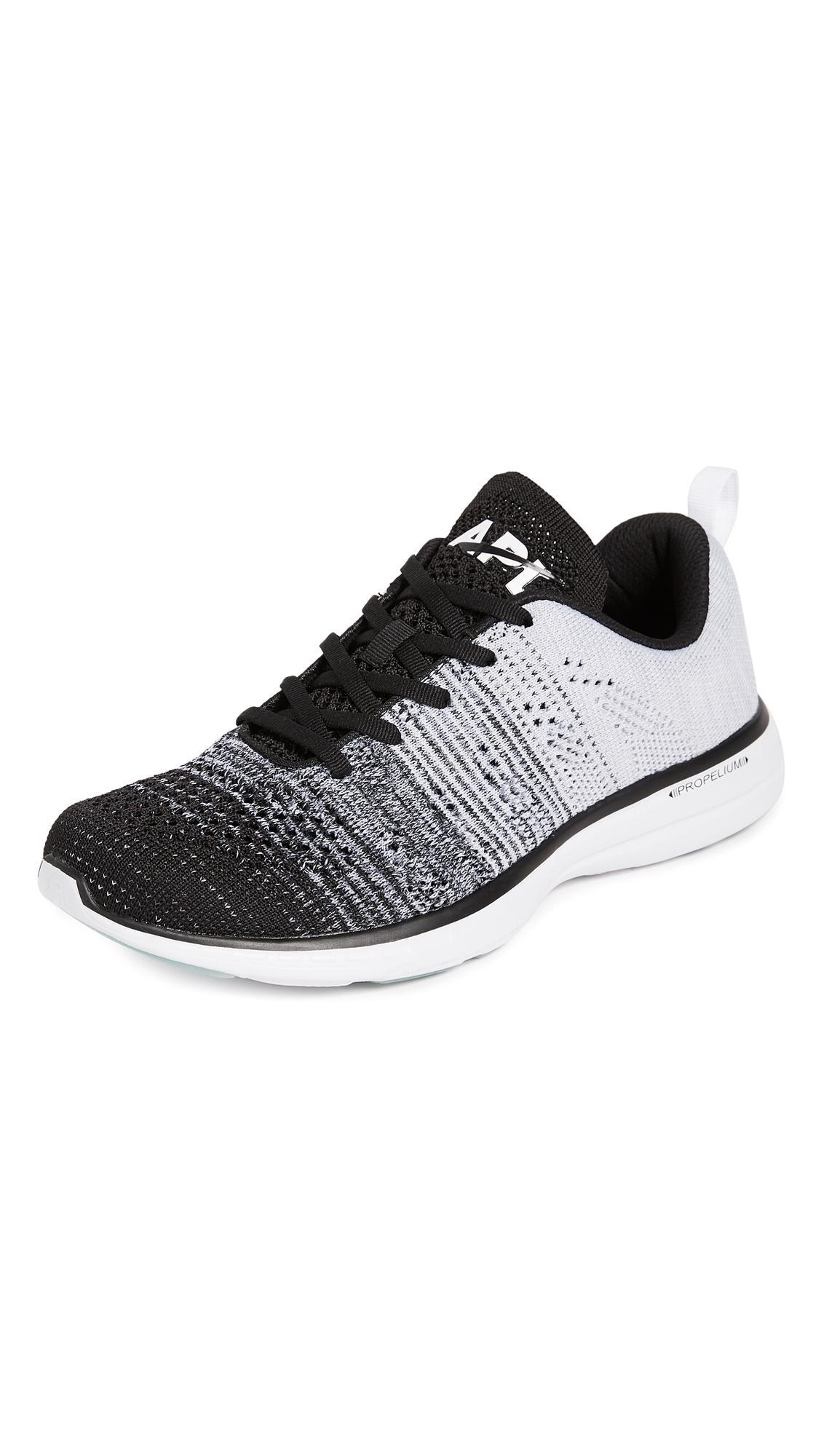 Athletic Propulsion Labs (APL) Techloom Pro (Black/Heather Grey/White) Men's Shoes Product Image