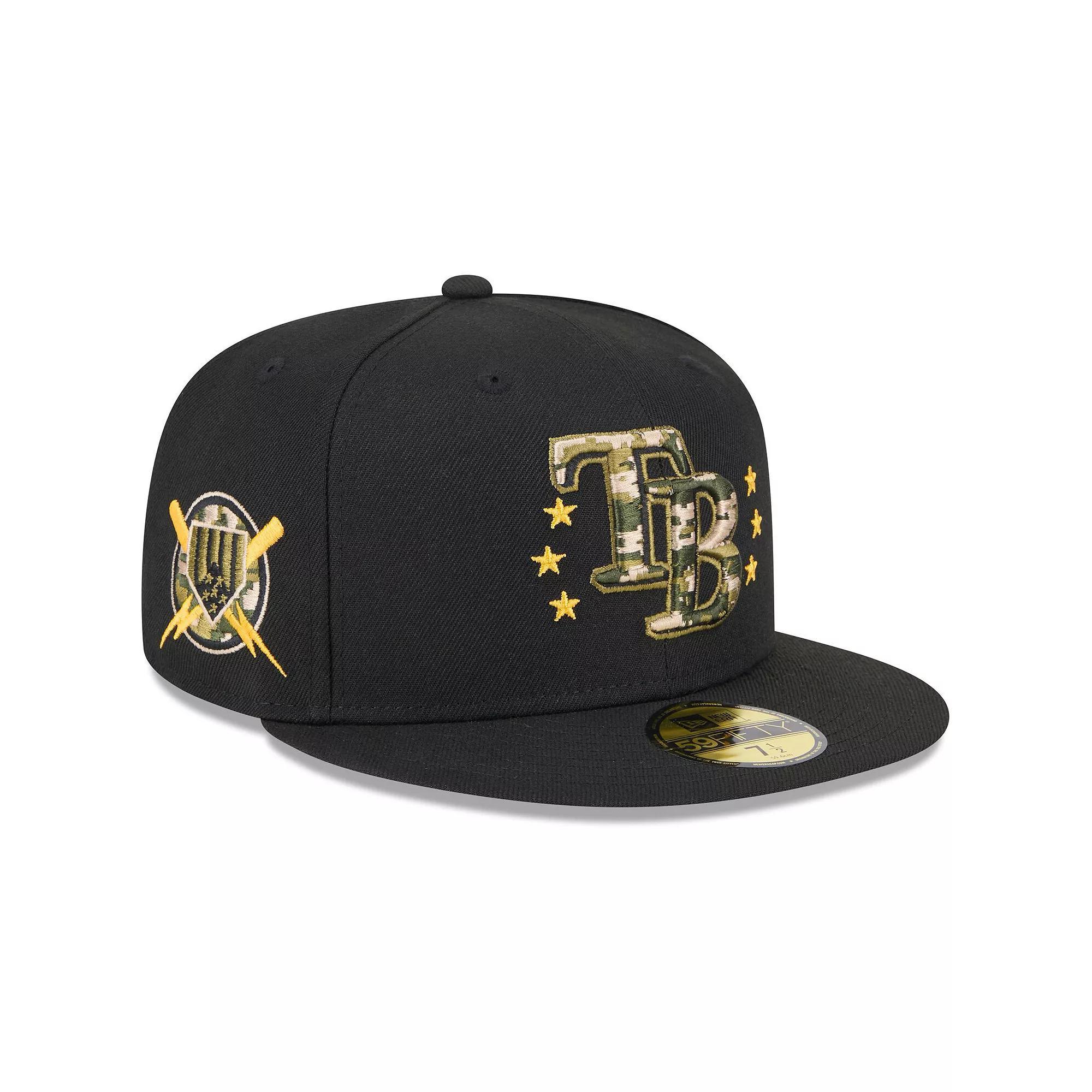 Men's New Era Black Tampa Bay Rays 2024 Armed Forces Day On-Field 59FIFTY Fitted Hat,  Product Image