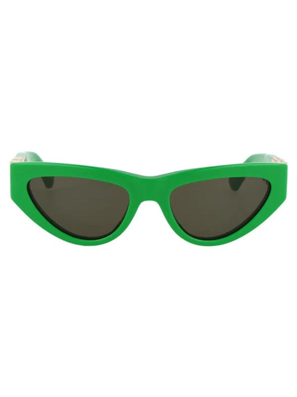 BOTTEGA VENETA Sunglasses In 003 Green Green Green Product Image