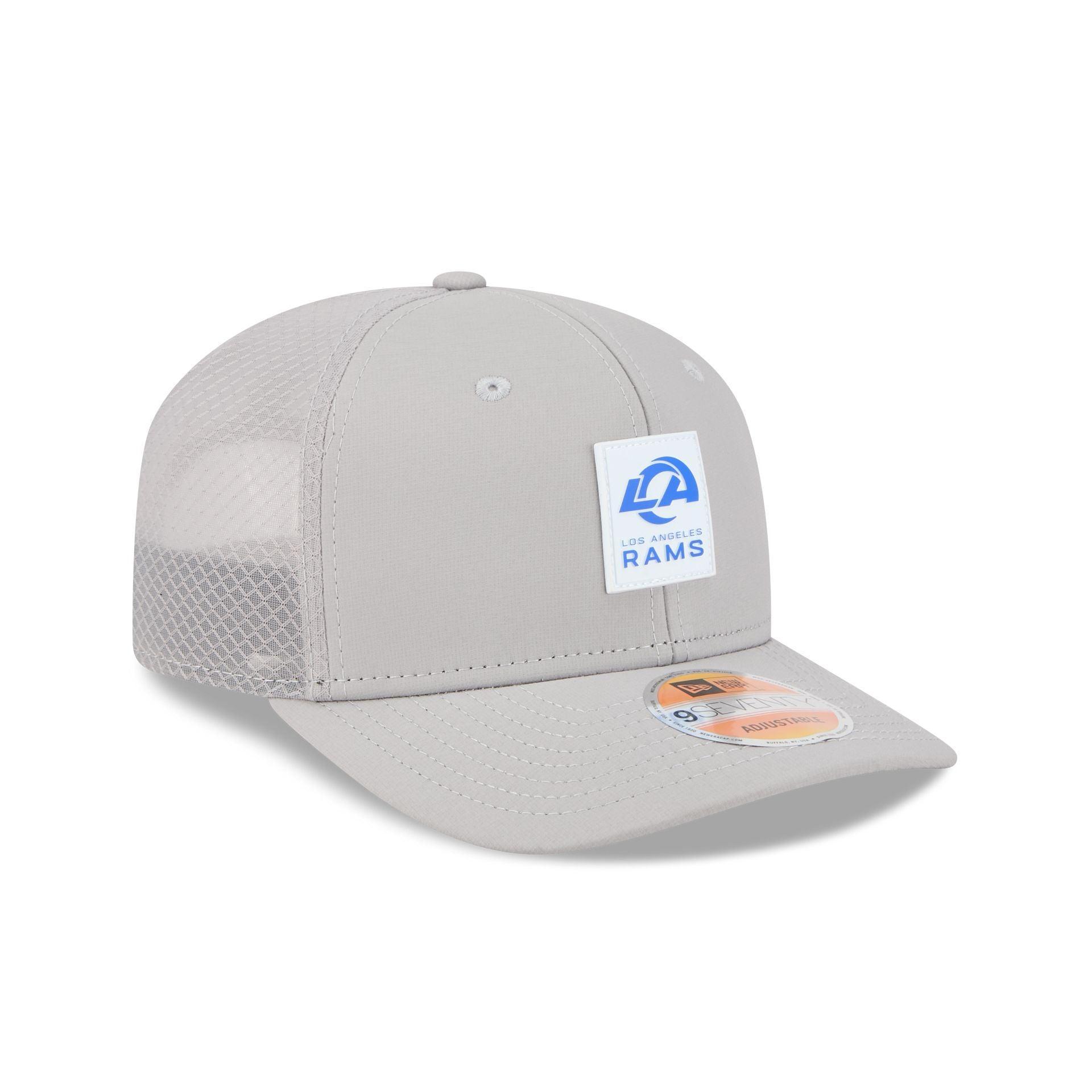 Los Angeles Rams 2025 Sideline Hot Weather Gray 9SEVENTY Trucker Hat Male Product Image