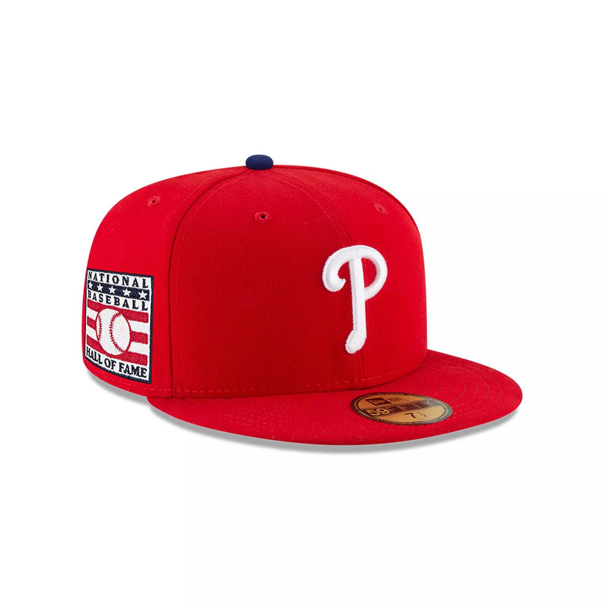 Men's New Era Red Philadelphia Phillies National Baseball Hall of Fame 59FIFTY Fitted Hat, Size: 7 3/8 Product Image