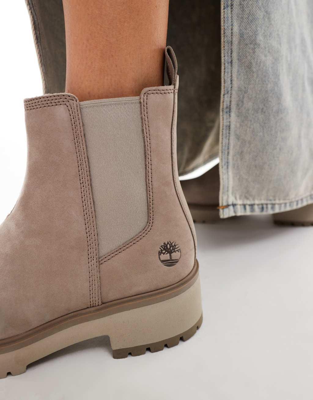 Timberland carnaby cool mid chelsea boot in taupe gray Product Image