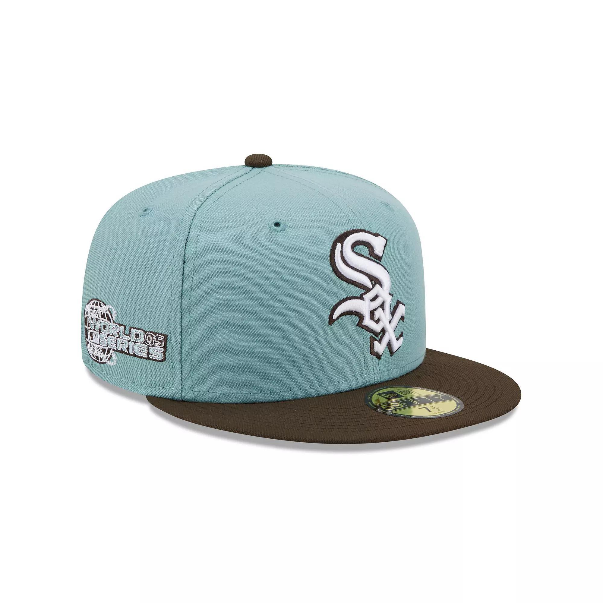 Men's New Era Light Blue/Brown Chicago White Sox 2005 World Series Beach Kiss 59FIFTY Fitted Hat,  Product Image