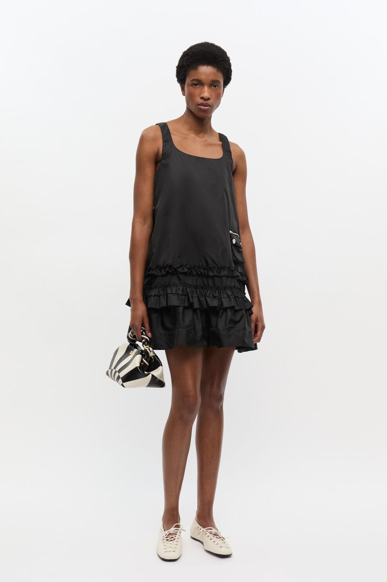 Black and White Small GANNI Bou Bag Product Image