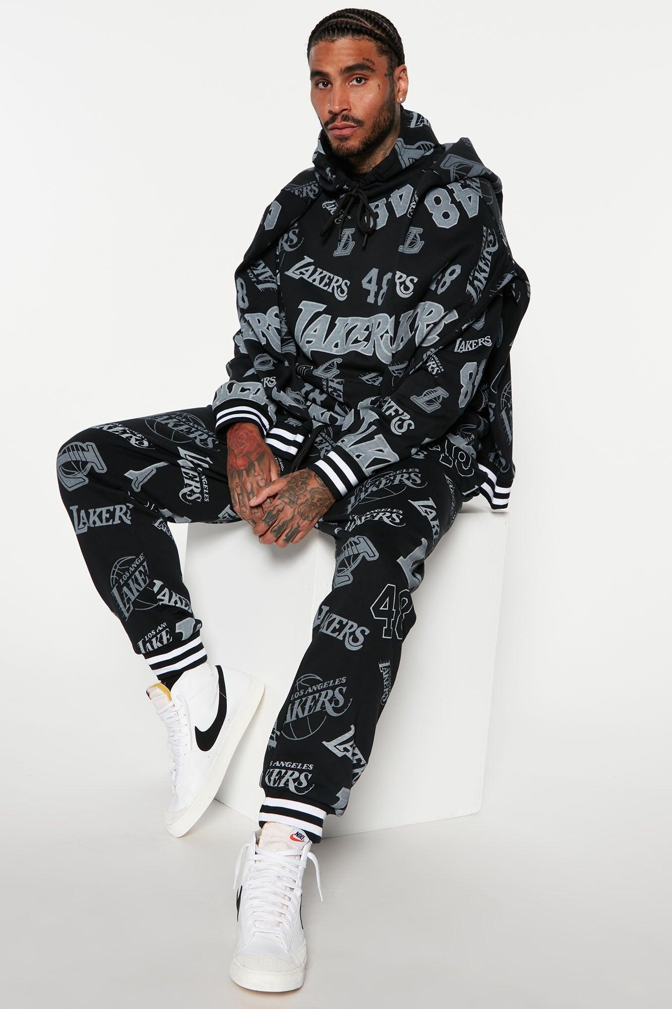 Lakers Face Up Hoodie - Black Product Image