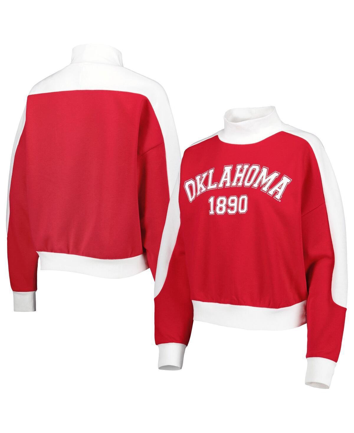 Womens Gameday Couture Crimson Oklahoma Sooners Make it a Mock Sporty Pullover Sweatshirt Product Image