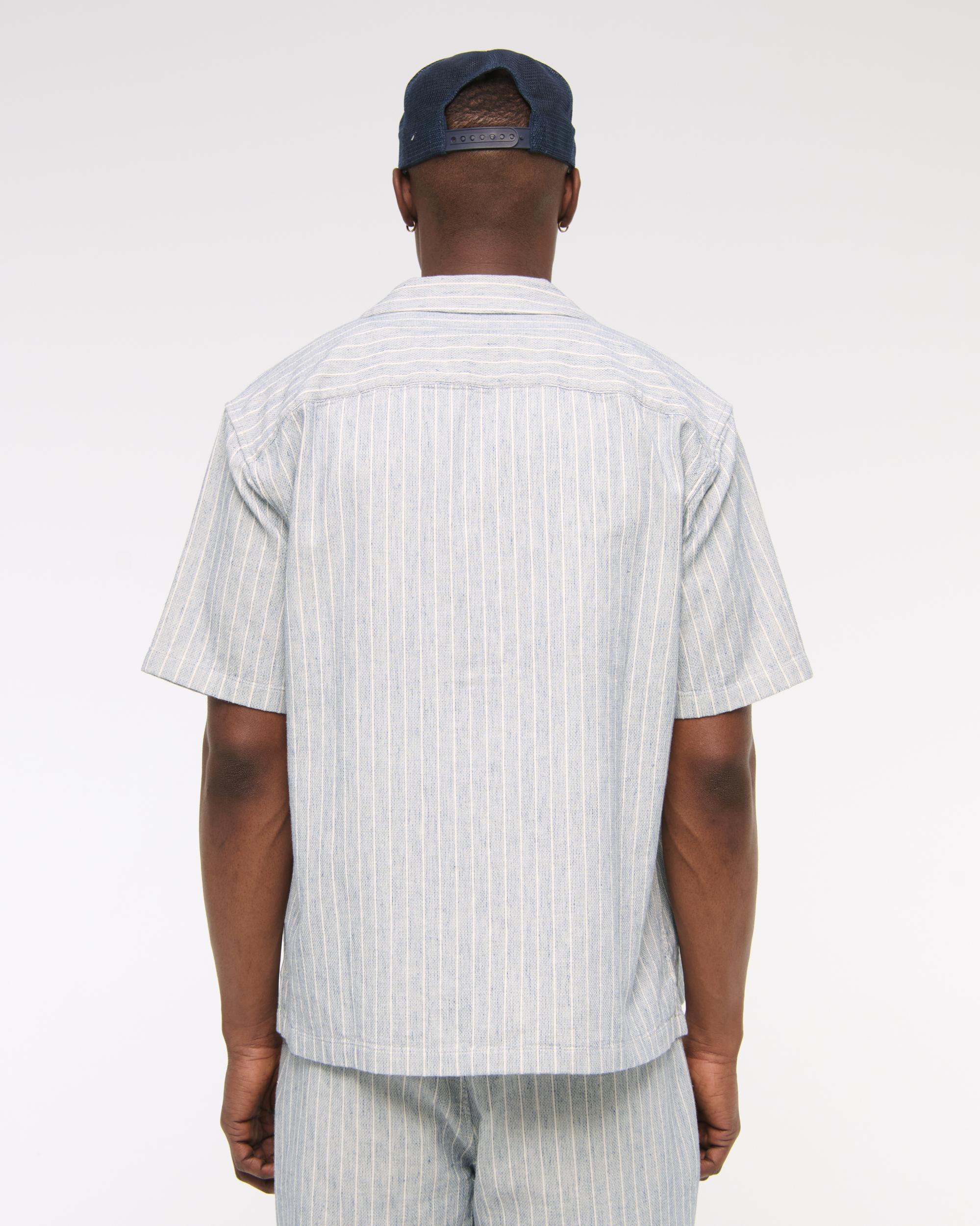 Camp Collar Summer Linen-Blend Shirt Product Image