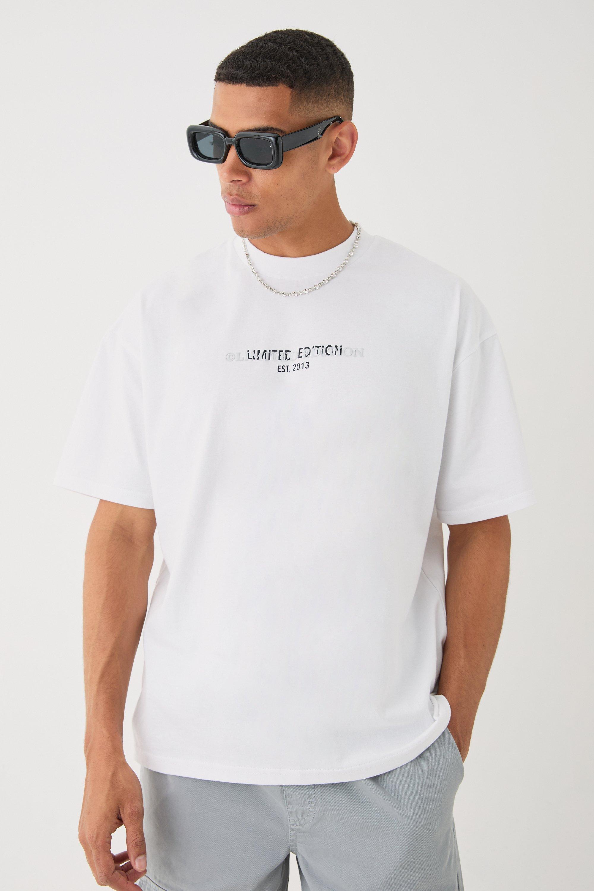 Mens Oversized Limited Edition Heavyweight T-shirt - White Product Image