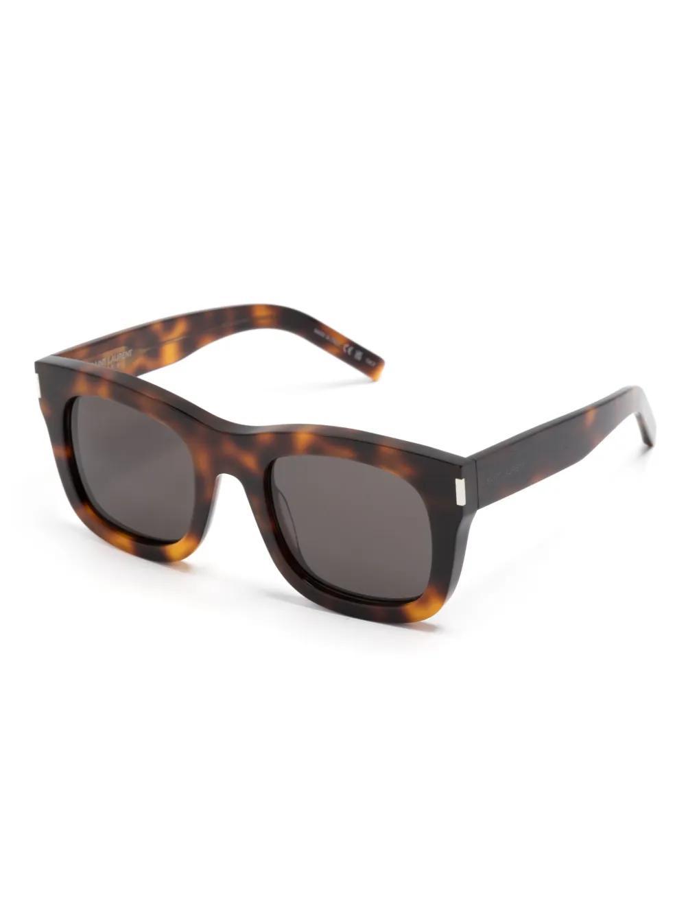 SAINT LAURENT Sl 650 Monceau Square-frame Sunglasses In Brown Product Image