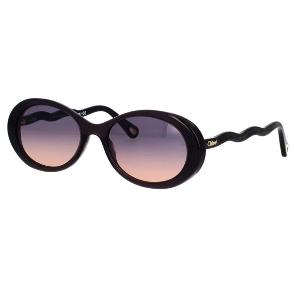 CHLOÉ Black Zelie Sunglasses In Gray Product Image