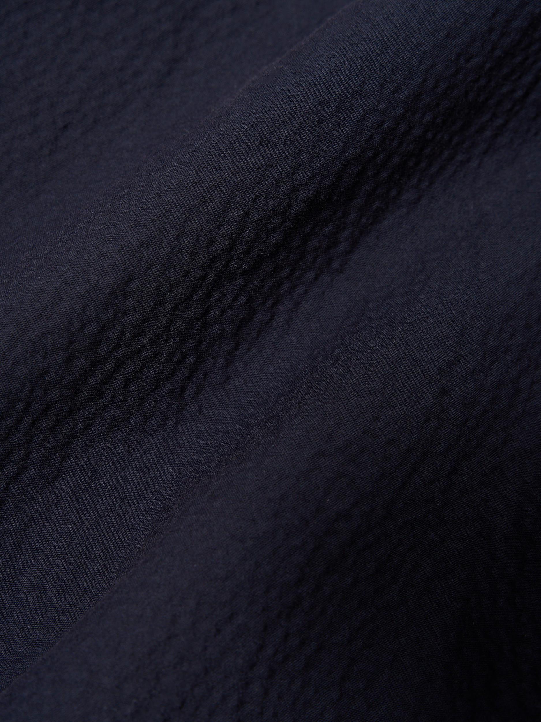 Universal Works Pleated Track Pant in Navy Seersucker II Product Image